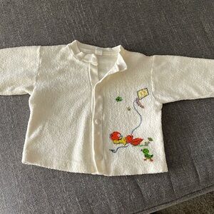 Vintage Terry Cloth Baby Sweater